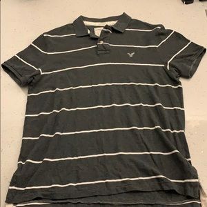 ♓️Polo grey stripe like new used nice tee shirt♓️